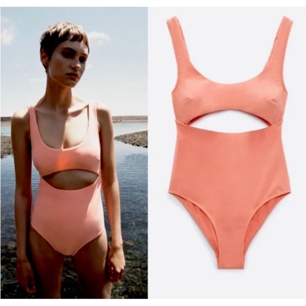 Zara Cutout Swimsuit Med